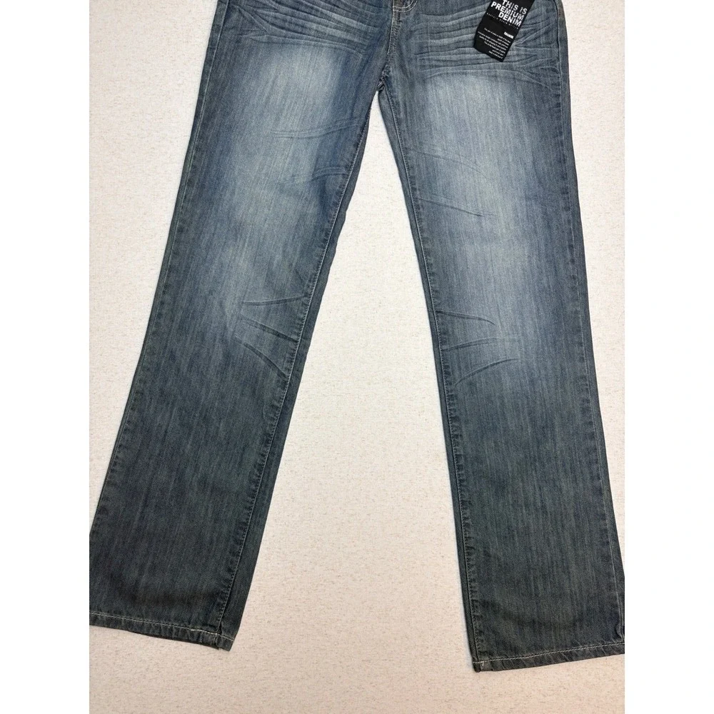 Buffalo David Bitton Driven Slim Straight Jeans Mens 20 Medium Wash Denim NWT